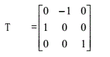 使用下图所示二维图形变换矩阵T，如果图形的一个顶点坐标为A(6，8)，则变换后的坐标A’为()。