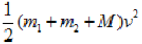 如图所示，两重物M1和M2的质量分别为m1和m2，二重物系在不计重量的软绳上，绳绕过定滑轮，滑轮半径
