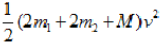 如图所示，两重物M1和M2的质量分别为m1和m2，二重物系在不计重量的软绳上，绳绕过定滑轮，滑轮半径