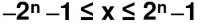 n+1位符号数X的补码表值范围为（)。