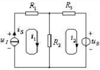 图示电路中，回路1正确的回路电流方程为()。