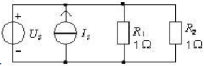 已知图示电路中的US=2V，IS=2A。电阻R1和R2消耗的功率由（)供给。已知图示电路中的US=2