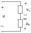 图示电路中，u1=400sinωtV，u2=300sinωtV，则u为（)。图示电路中，u1=400