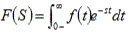 在电路中，拉普拉斯变换式的定义为（)。