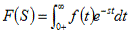在电路中，拉普拉斯变换式的定义为（)。